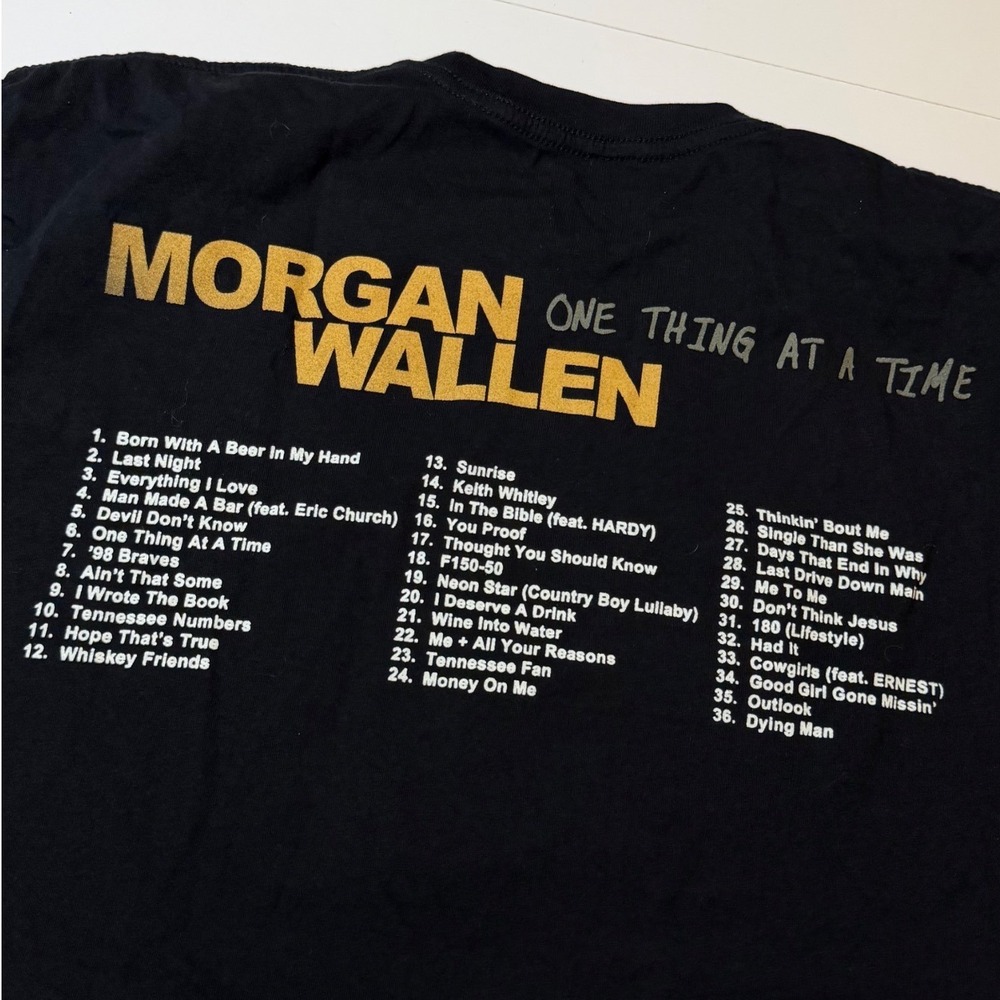 Morgan Wallen T-Shirt One Thing At A Time Tour Merch Men's Large - Picture 4 of 5